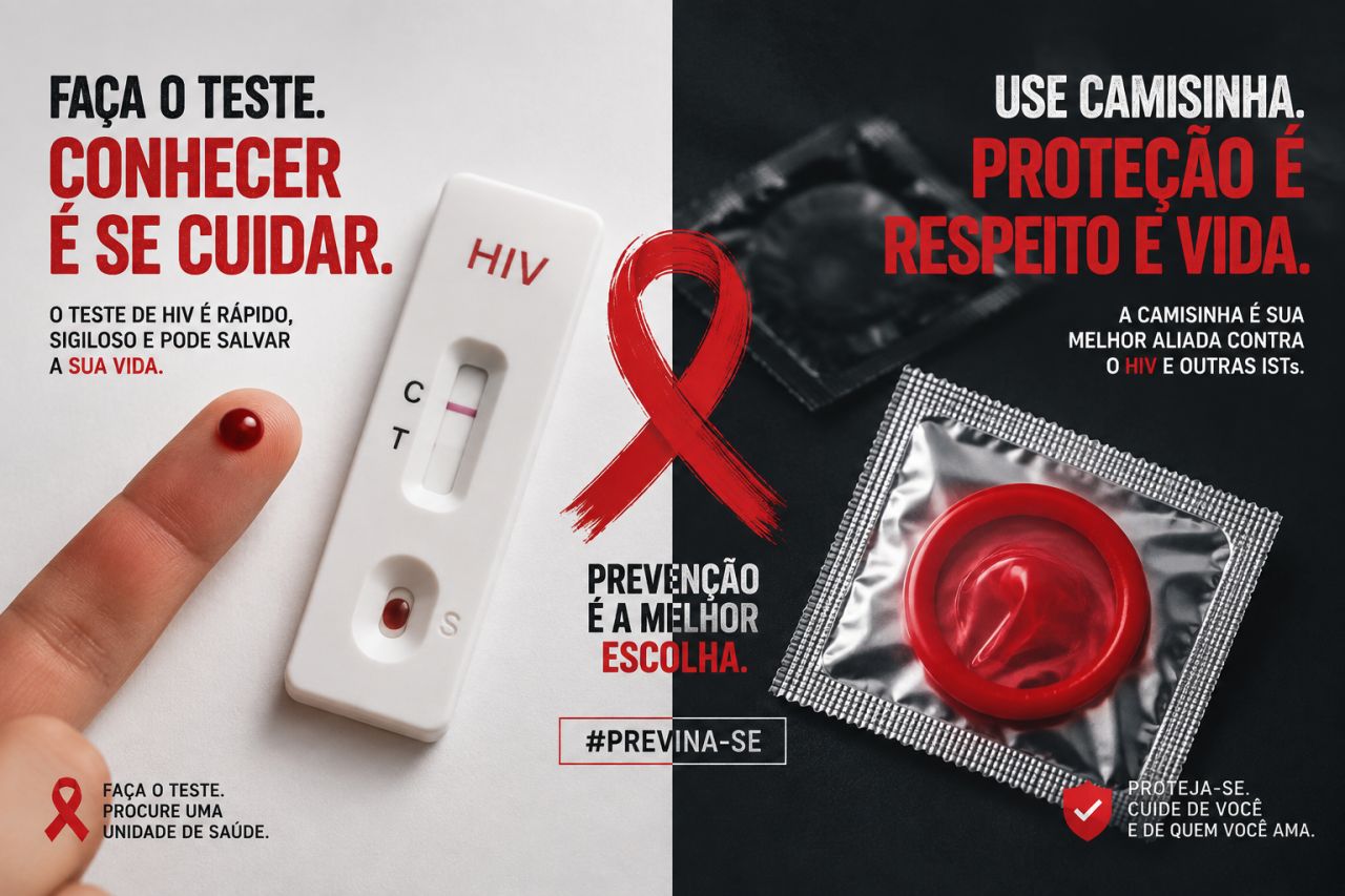 ALERTA DE SAÚDE: PRAZER E SEGURANÇA DEVEM CAMINHAR JUNTOS — PREVINA-SE CONTRA O HIV E OUTRAS ISTs