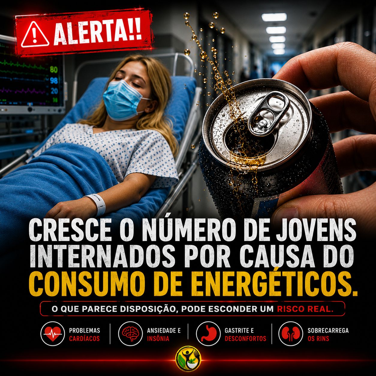ENERGÉTICOS PODEM AFETAR O CORAÇÃO, PRINCIPALMENTE EM EXCESSO