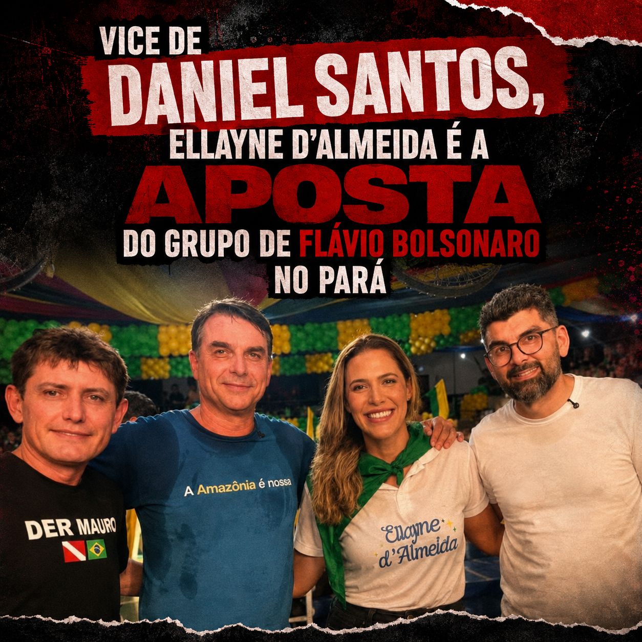 LIGAÇÃO DIRETA: VICE DE DANIEL SANTOS, ELLAYNE D'ALMEIDA É A APOSTA DO GRUPO DE FLÁVIO BOLSONARO NO PARÁ