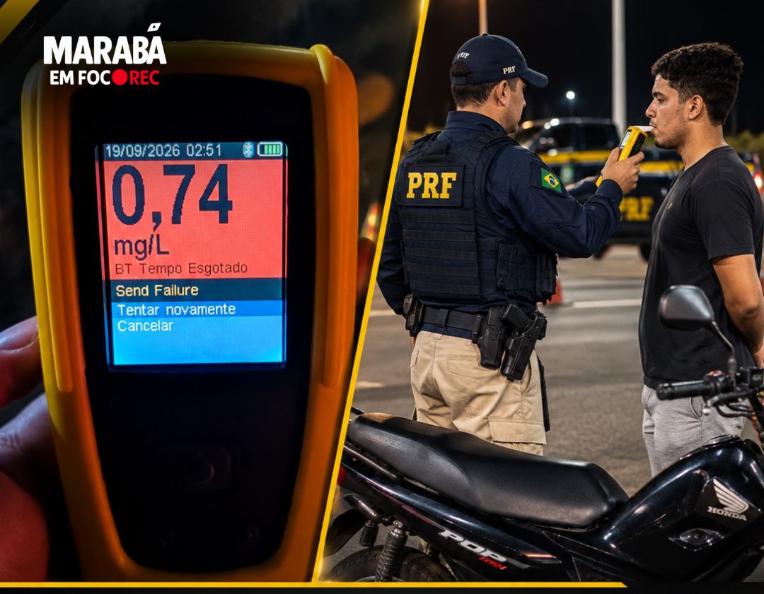 MOTOCICLISTA É PRESO PELA PRF POR EMBRIAGUEZ NA DIREÇÃO DURANTE A OPERAÇÃO EXPOAMA NA BR-155